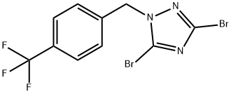 3,5-dibromo-1-{[4-(trifluoromethyl)phenyl]methyl}-1H-1,2,4-triazole Structure