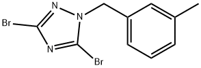 3,5-dibromo-1-[(3-methylphenyl)methyl]-1H-1,2,4-triazole 구조식 이미지
