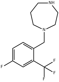 1-{[4-fluoro-2-(trifluoromethyl)phenyl]methyl}-1,4-diazepane 구조식 이미지