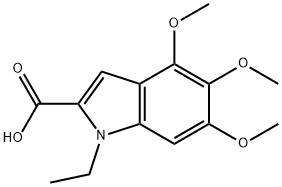 1-ethyl-4,5,6-trimethoxy-1H-indole-2-carboxylic acid 구조식 이미지