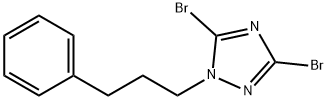 3,5-dibromo-1-(3-phenylpropyl)-1H-1,2,4-triazole Structure