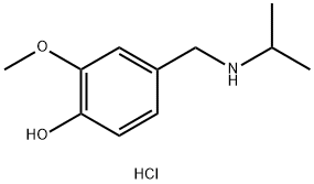 2-methoxy-4-{[(propan-2-yl)amino]methyl}phenol hydrochloride 구조식 이미지