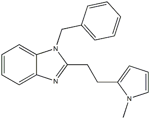 1-Benzyl-2-(2-(1-methyl-1H-pyrrol-2-yl)ethyl)-1H-benzo[d]imidazole Structure