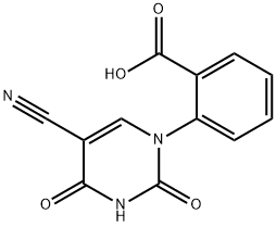 2-(5-Cyano-2,4-dioxo-3,4-dihydro-2H-pyrimidin-1-yl)-benzoic acid 구조식 이미지