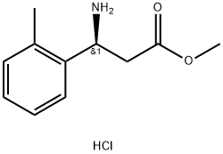 (S)-Methyl 3-amino-3-(o-tolyl)propanoate HCl 구조식 이미지