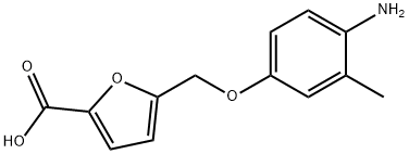 5-[(4-Amino-3-methyl-phenoxy)methyl]furan-2-carboxylic acid 구조식 이미지