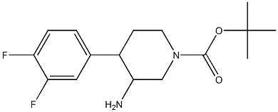 TERT-BUTYL 3-AMINO-4-(3,4-DIFLUOROPHENYL)PIPERIDINE-1-CARBOXYLATE Structure