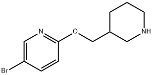 5-bromo-2-(piperidin-3-ylmethoxy)pyridine 구조식 이미지