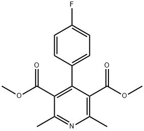 4-(4-Fluoro-phenyl)-2,6-dimethyl-pyridine-3,5-dicarboxylic acid dimethyl ester 구조식 이미지