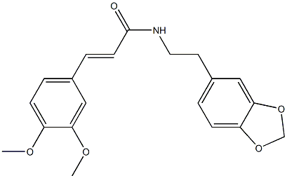 (E)-N-[2-(1,3-BENZODIOXOL-5-YL)ETHYL]-3-(3,4-DIMETHOXYPHENYL)PROP-2-ENAMIDE Structure