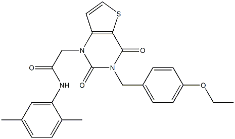 N-(2,5-dimethylphenyl)-2-[3-[(4-ethoxyphenyl)methyl]-2,4-dioxothieno[3,2-d]pyrimidin-1-yl]acetamide Structure