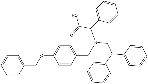 2-({[4-(benzyloxy)phenyl]methyl}(2,2-diphenylethyl)amino)-2-phenylacetic acid Structure