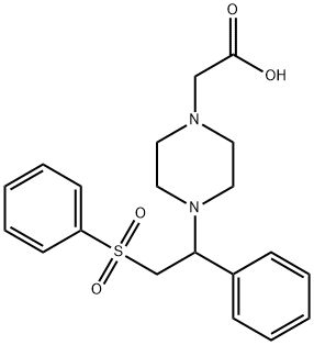 2-{4-[2-(benzenesulfonyl)-1-phenylethyl]piperazin-1-yl}acetic acid 구조식 이미지