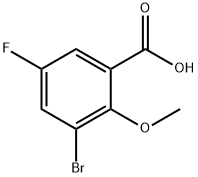 3-Bromo-5-fluoro-2-methoxy-benzoic acid Structure