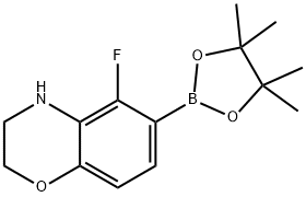 (5-FLUORO-3,4-DIHYDRO-2H-BENZO[B][1,4]OXAZIN-6-YL)BORONIC ACID PINACOL ESTER Structure