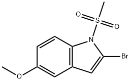 1H-Indole, 2-bromo-5-methoxy-1-(methylsulfonyl)- Structure
