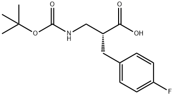 (R)-3-(TERT-BUTOXYCARBONYLAMINO)-2-(4-FLUOROBENZYL)PROPANOIC ACID Structure