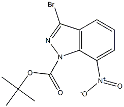 1H-INDAZOLE-1-CARBOXYLIC ACID,3-BROMO-7-NITRO,1,1-DIMETHYL ETHYL ESTER 구조식 이미지