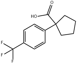 1-(4-Trifluoromethylphenyl)cyclopentanecarboxylic acid Structure
