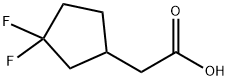 2-(3,3-difluorocyclopentyl)acetic acid 구조식 이미지