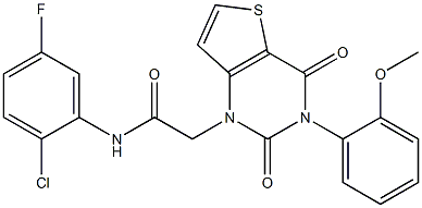 N-(2-chloro-5-fluorophenyl)-2-[3-(2-methoxyphenyl)-2,4-dioxothieno[3,2-d]pyrimidin-1-yl]acetamide Structure