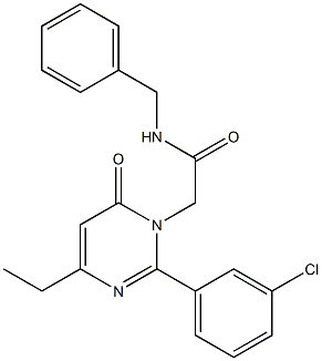 N-benzyl-2-[2-(3-chlorophenyl)-4-ethyl-6-oxopyrimidin-1-yl]acetamide Structure