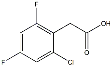 2-Chloro-4,6-difluorophenylacetic acid 구조식 이미지