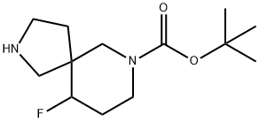 10-Fluoro-2,7-Diaza-Spiro[4.5]Decane-7-Carboxylic Acid Tert-Butyl Ester Structure