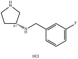 (R)-N-(3-FLUOROBENZYL)PYRROLIDIN-3-AMINE HYDROCHLORIDE 구조식 이미지