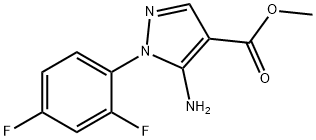 methyl 5-amino-1-(2,4-difluorophenyl)-1H-pyrazole-4-carboxylate 구조식 이미지