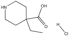 4-ethyl-4-piperidinecarboxylic acid hydrochloride Structure