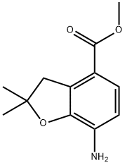 methyl 7-amino-2,2-dimethyl-2,3-dihydrobenzofuran-4-carboxylate 구조식 이미지