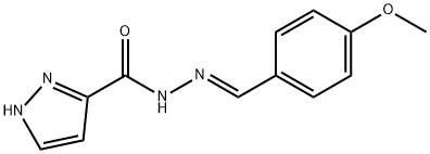 (E)-N-(4-methoxybenzylidene)-1H-pyrazole-5-carbohydrazide 구조식 이미지