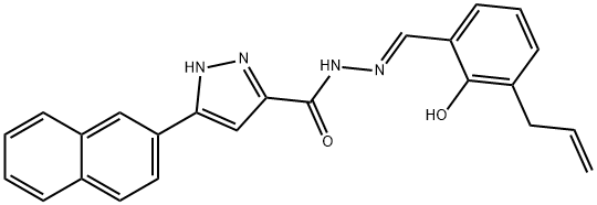 (E)-N-(3-allyl-2-hydroxybenzylidene)-3-(naphthalen-2-yl)-1H-pyrazole-5-carbohydrazide Structure