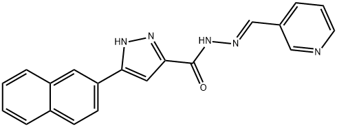 (E)-3-(naphthalen-2-yl)-N-(pyridin-3-ylmethylene)-1H-pyrazole-5-carbohydrazide 구조식 이미지