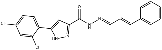 3-(2,4-dichlorophenyl)-N-((1E,2E)-3-phenylallylidene)-1H-pyrazole-5-carbohydrazide Structure