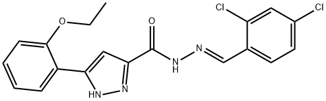 (E)-N-(2,4-dichlorobenzylidene)-3-(2-ethoxyphenyl)-1H-pyrazole-5-carbohydrazide Structure