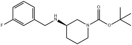 (R)-tert-Butyl 3-(3-fluorobenzylamino)piperidine-1-carboxylate Structure