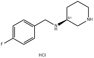 (S)-N-(4-fluorobenzyl)piperidin-3-aminedihydrochloride 구조식 이미지