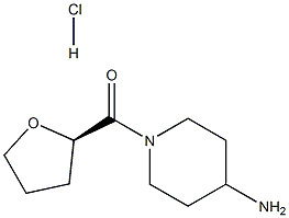 (R)-(4-Aminopiperidin-1-yl)(tetrahydrofuran-2-yl)methanone hydrochloride Structure