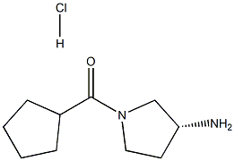 (R)-(3-Aminopyrrolidin-1-yl)(cyclopentyl)methanone hydrochloride Structure