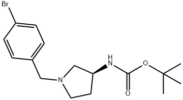 (S)-tert-Butyl 1-(4-bromobenzyl)pyrrolidin-3-ylcarbamate 구조식 이미지