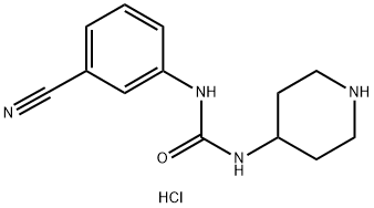 1-(3-Cyanophenyl)-3-piperidin-4-yl-ureahydrochloride Structure