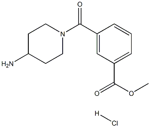 Methyl 3-(4-aminopiperidine-1-carbonyl)benzoate hydrochloride Structure