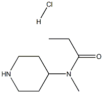 N-Methyl-N-(piperidin-4-yl)propionamidehydrochloride Structure