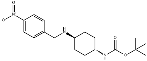 tert-Butyl (1R*,4R*)-4-(4-nitrobenzylamino)cyclohexylcarbamate Structure