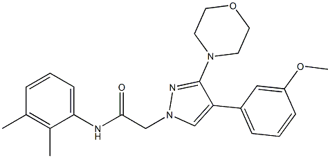 N-(2,3-dimethylphenyl)-2-[4-(3-methoxyphenyl)-3-morpholin-4-ylpyrazol-1-yl]acetamide Structure