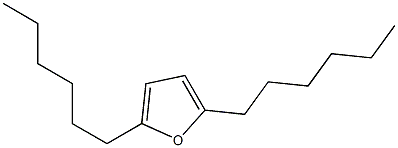 Furan, 2,5-dihexyl- 구조식 이미지