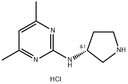 4,6-dimethyl-N-[(3R)-pyrrolidin-3-yl]pyrimidin-2-amine:hydrochloride Structure