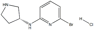 6-bromo-N-[(3R)-pyrrolidin-3-yl]pyridin-2-amine:hydrochloride Structure